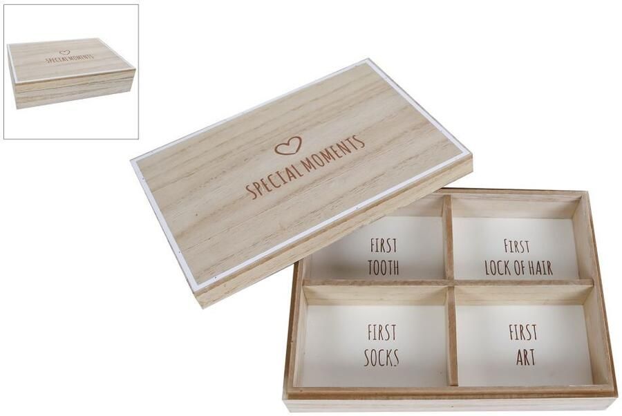 Coppens Opbergbox Special Moments naturel wit hout