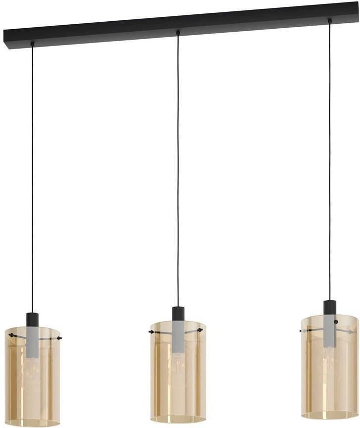 EGLO  Polverara Hanglamp - 3 lichts - E27 - Zwart