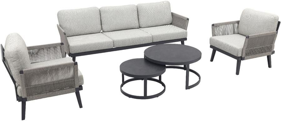 Coppens Qopps Elion loungeset met Soman koffietafel set
