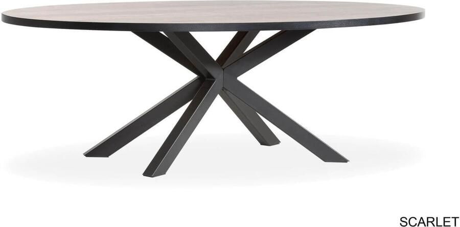 Coppens Scarlet ovale tafel Lamulux