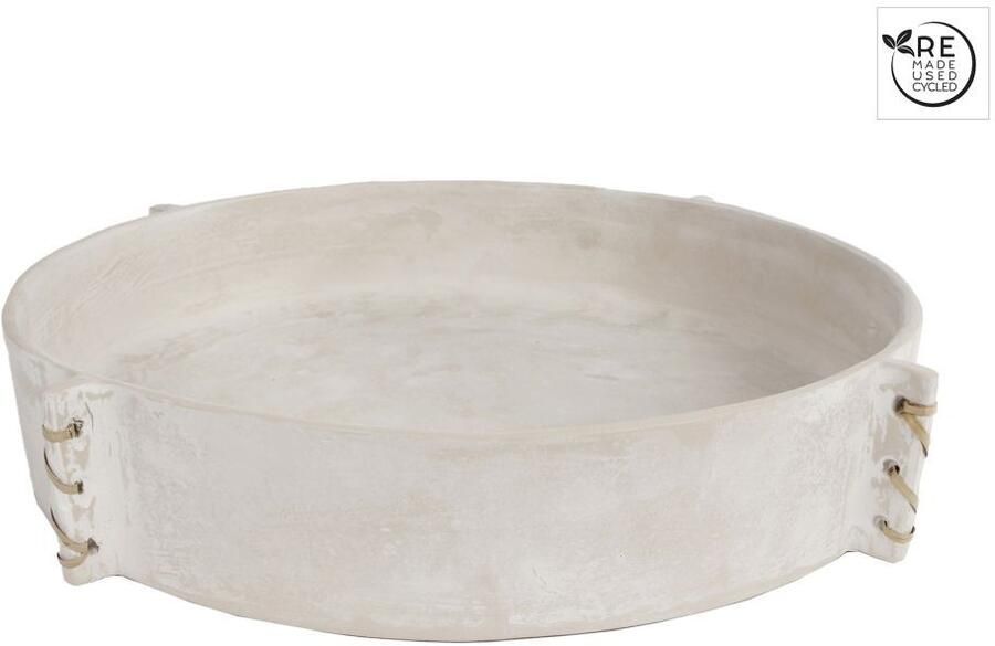 Coppens Schaal Fenne crme papier 45x45x7 5cm