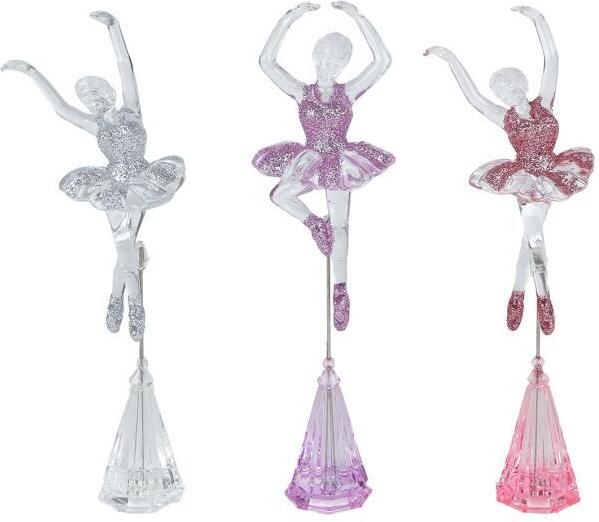 Coppens Sculptuur Ballerina zilver lila roze a6 acryl