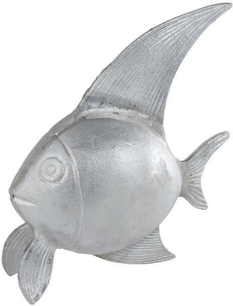 Coppens Sculptuur Fish L zilver aluminium