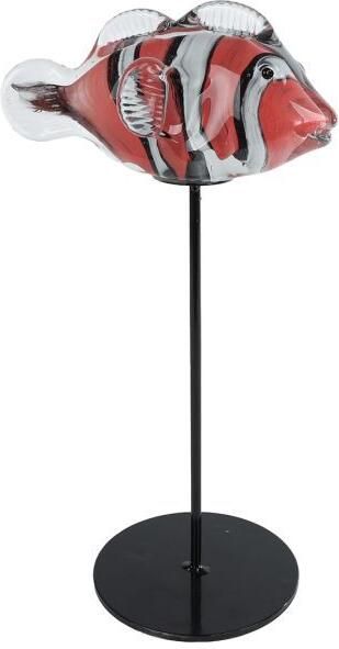 Coppens Sculptuur Fish o standaard oranje wit glas