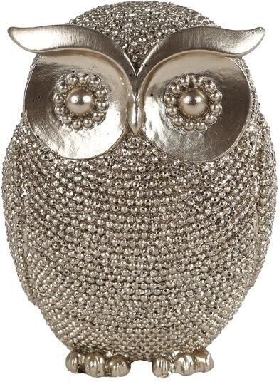 Coppens Sculptuur Uil glinster goud polystone
