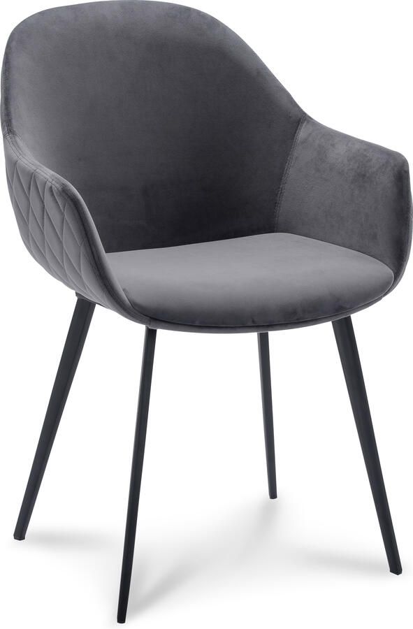 Coppens Stoel Carmen velvet grey