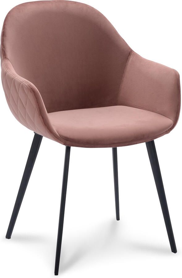 Coppens Stoel Carmen velvet Old pink
