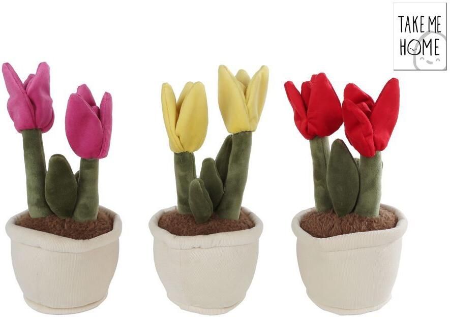 Coppens Take Me Home plant pluche tulp L 3ass 27 cm