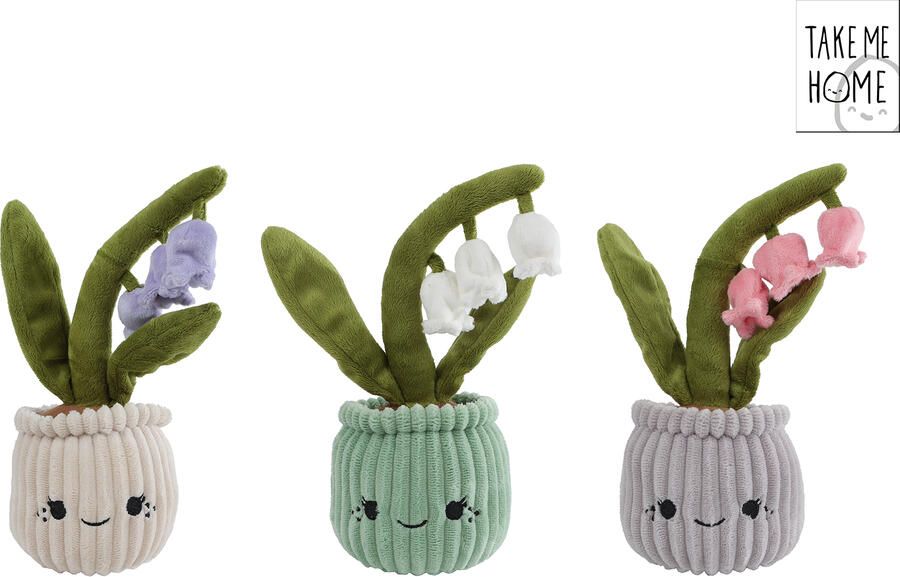 Coppens Take me home plant sneeuwklokje L pluche 3ass 24cm