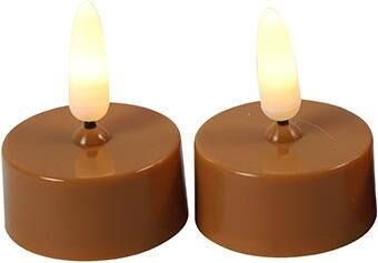 Coppens Theelicht rustiek CM LED ro Lyon s2 amber