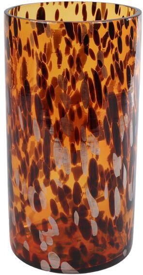 Coppens Vaas Neva L bruin goud recht glas