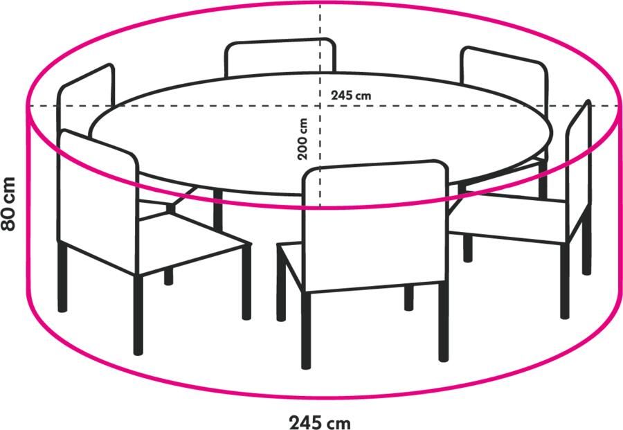 Coppens Winza Beschermhoes tuinset ovale tafel 240