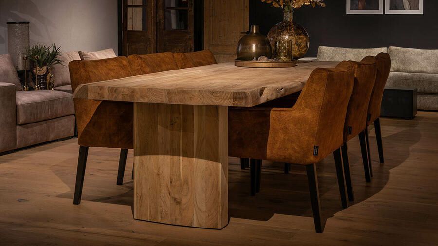 Coppens Woodbury eetkamertafel Live Edge 270x100cm WLE-270