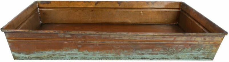 Coppens Dienblad "Jolijn" oud messing rechthoekig metaal 38x25x6cm