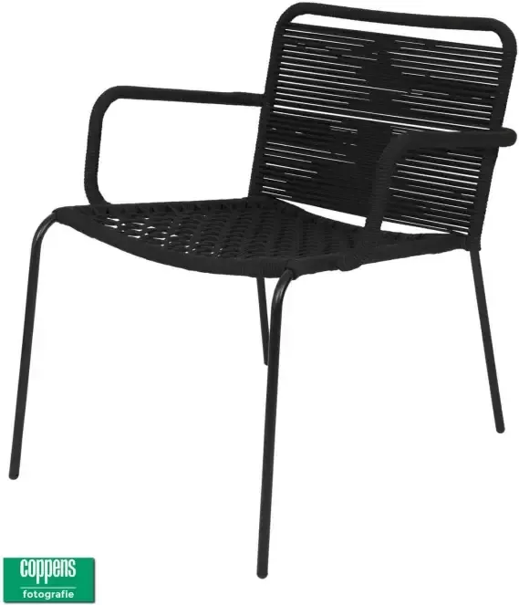 Coppens Dover lounge stoel rope zwart - Foto 1
