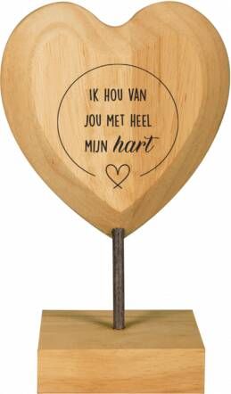 Coppens Houten hart op voet ik hou van jou