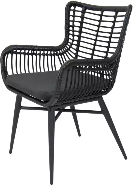 Coppens Jasmine dining tuinstoel zwart