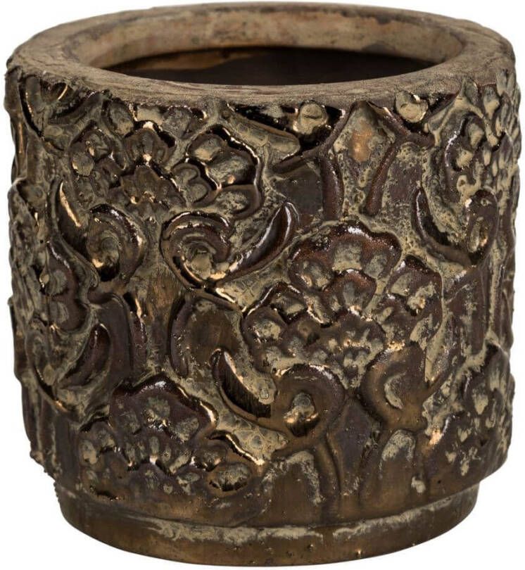 Coppens Jaya cement pot met motief rond