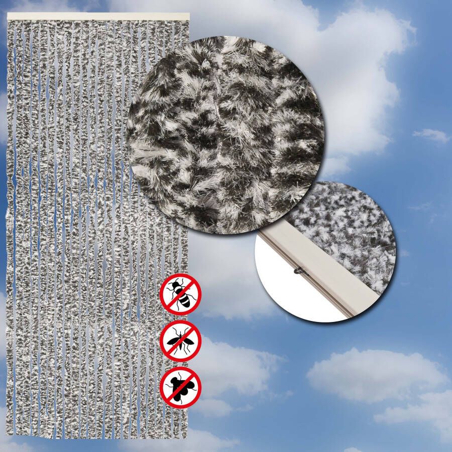 Coppens Wicotex kattenstaart grijs zwart wit mix 90x220