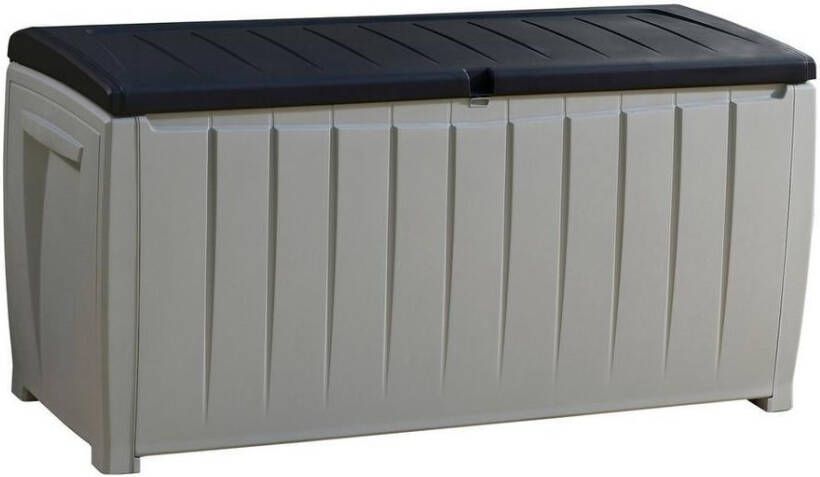 Coppens Novel keter kussenkist opbergbox 340 liter grijs zwart