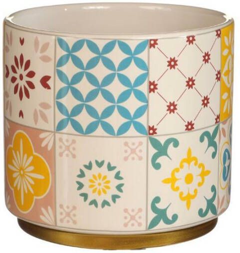 Coppens Pot faro blauw geel 11 5 x 11 cm