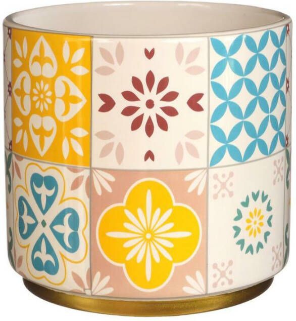 Coppens Pot faro blauw geel 13 x 12 5 cm