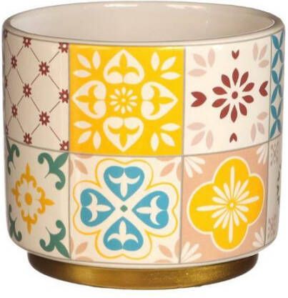 Coppens Pot faro blauw geel 9 5 x 8 5 cm