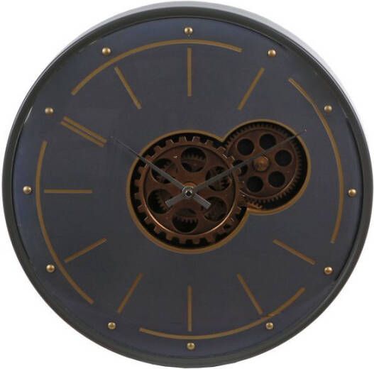 Coppens Radarklok Dani bol grijs goud metaal 39x39x9cm
