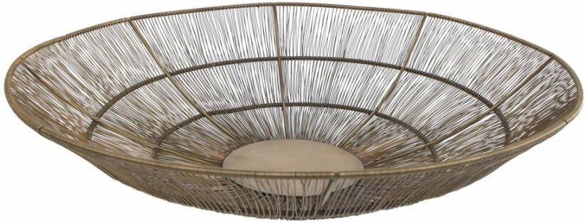 Coppens Schaal "Haley" oud goud metaal 45x45x10cm