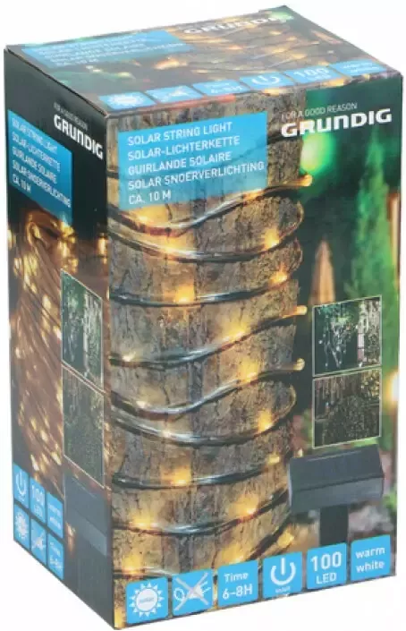 Coppens Snoerverlichting solar 100led 10 meter warm white