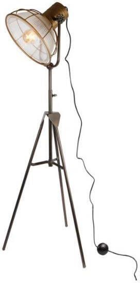 Coppens Staande lamp glazen kap messing - Foto 1