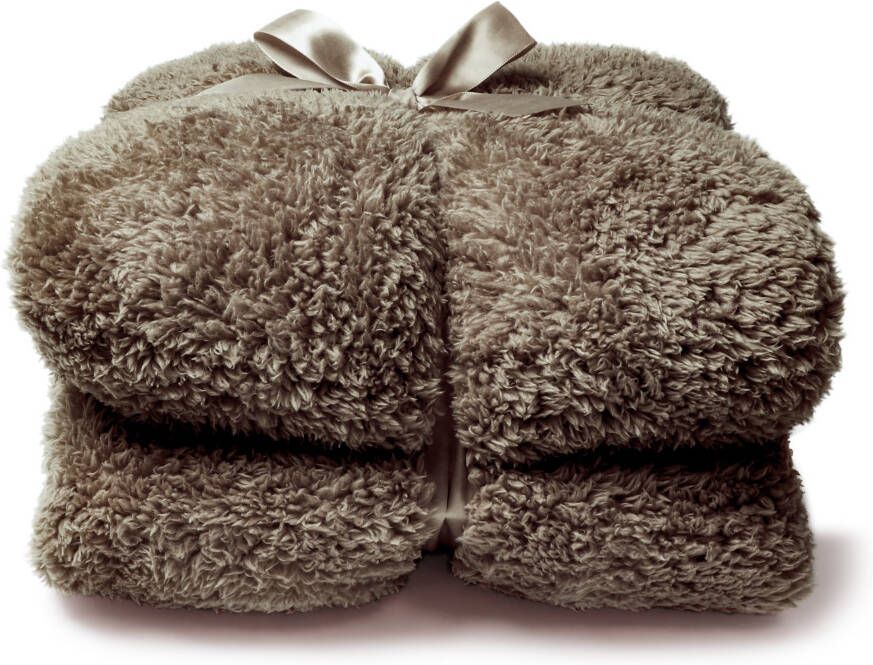 Unique Living | Teddy plaid 150x200cm taupe