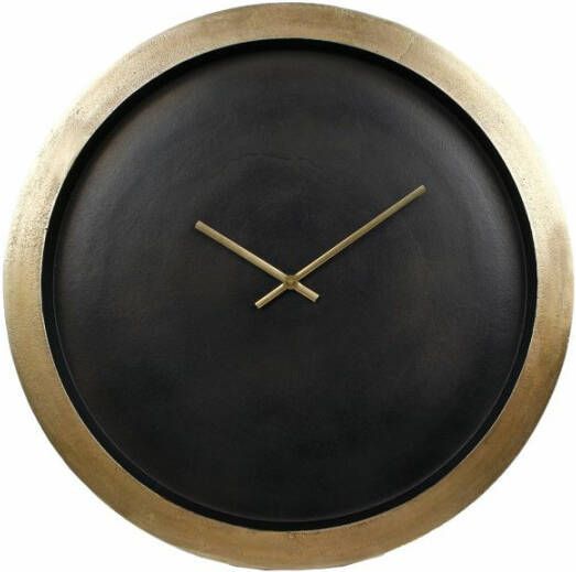 Gifts Amsterdam Wandklok Avigon 55 cm aluminium goudkleurig en zwart