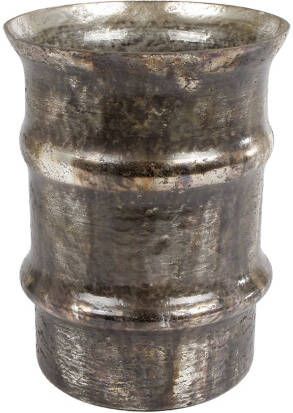 Coppens Windlicht Barrel M messing glas 13x13x15cm