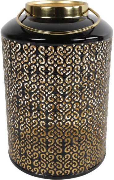 Coppens Windlicht rond Shana XL zwart