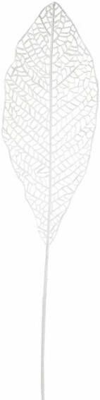 Coppens Zijde "Leaf spray" wit 113cm