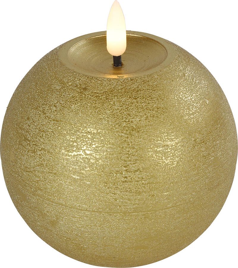 Decostar Countryfield Bolkaars LED rustiek rond Lyon M goud hoogte 11 x 10 cm