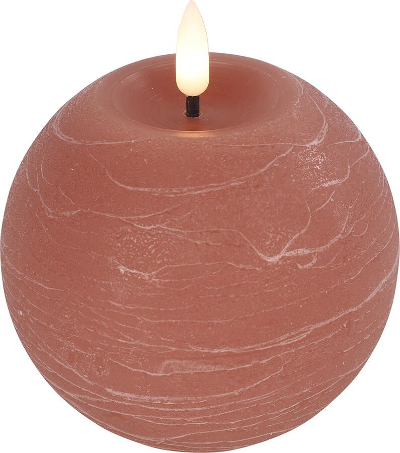 Decostar Countryfield Bolkaars rustiek LED rond Lyon M roze hoogte 11 x 10 cm