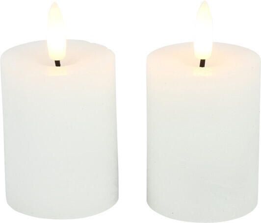 Decostar Countryfield Stompkaars rustiek LED rond Lyon wit 2 stuks hoogte 9 x 5 cm