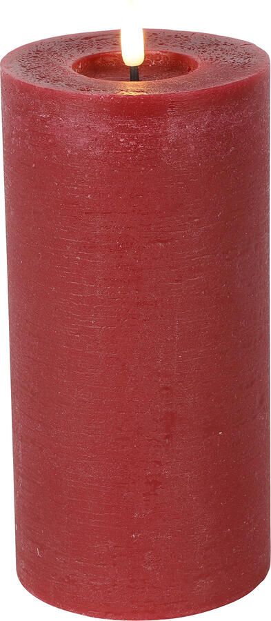 Decostar Countryfield Stompkaars rustiek LED rond Lyon L rood hoogte 20 x 10 cm