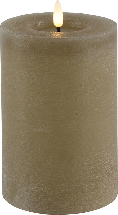 Decostar Countryfield Stompkaars rustiek LED rond Lyon M beige hoogte 15 x 10 cm