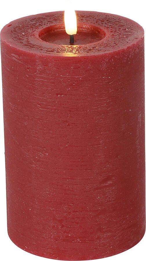Decostar Countryfield Stompkaars rustiek LED rond Lyon M rood hoogte 15 x 10 cm