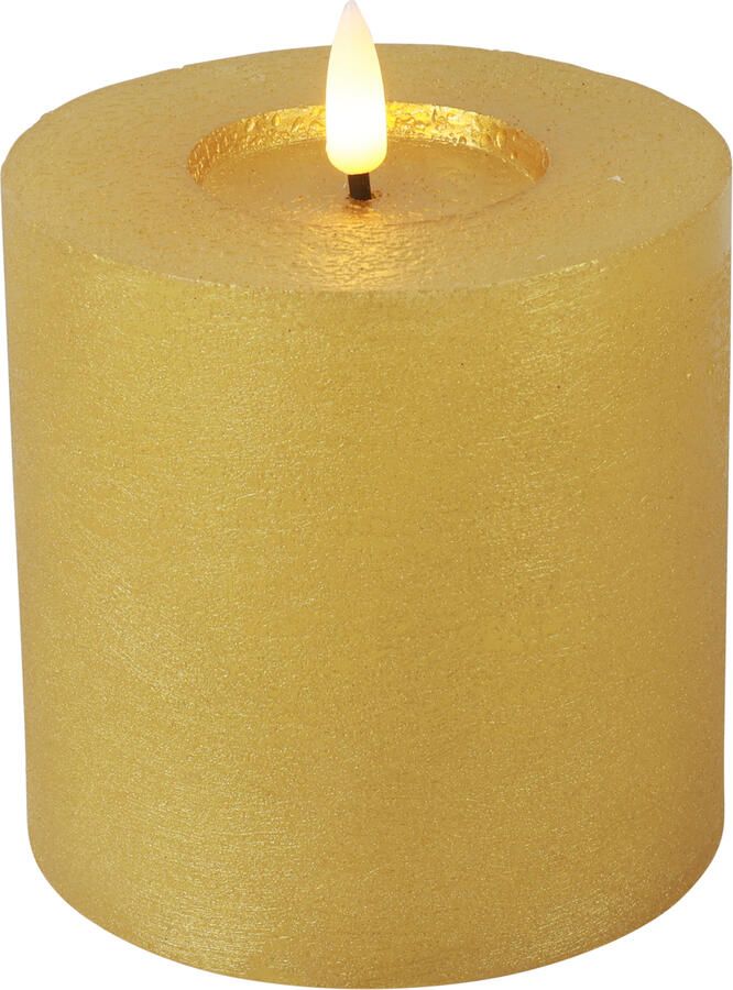 Decostar Countryfield Stompkaars rustiek LED rond Lyon S goud hoogte 10 x 10 cm - Foto 1