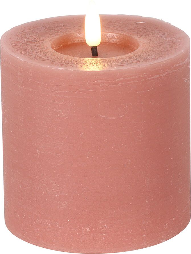 Decostar Countryfield Stompkaars rustiek LED rond Lyon S roze hoogte 10 x 10 cm - Foto 1
