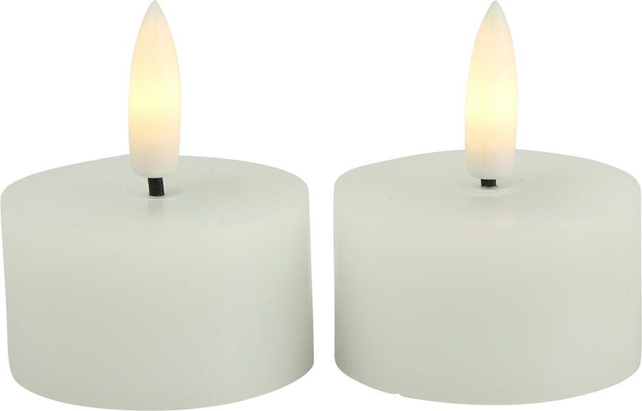 Decostar Countryfield Theelicht rustiek 4CM LED ro Lyon s2 wit