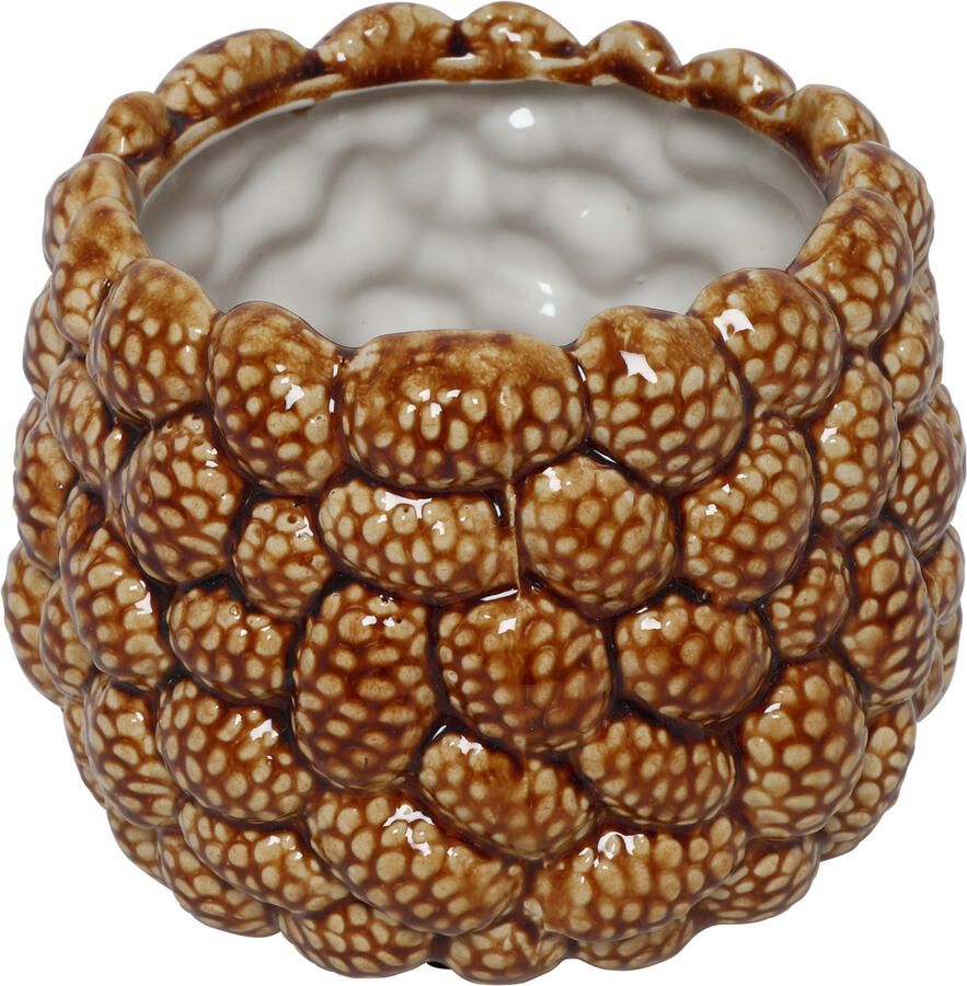 Decostar Countryfield Vaas ro Pine cone L bruin