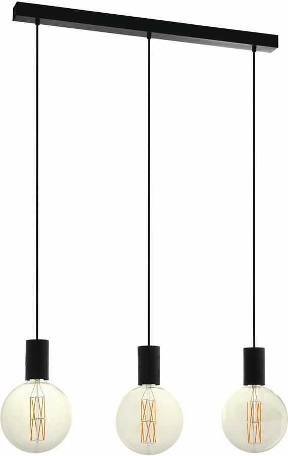 EGLO Hanglamp POZUETA Pendellampe Stahl E27 Esstischlampe Hängelampe Lampe Vintage hanglamp staal in zwart eettafellamp E27 L 84 cm (1 stuk) - Foto 4
