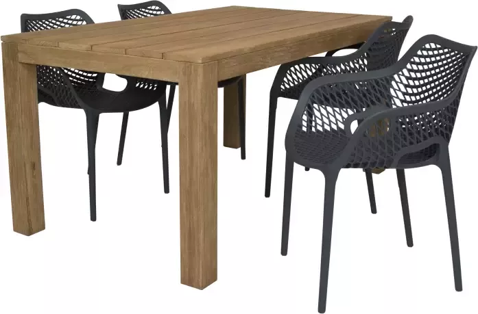 Exclusief Alberto teak tafel 160 met tuinstoel Air XL - Foto 1