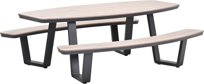 Garden Impressions Bell ovale picknick tafel 220 x 193 - Foto 1