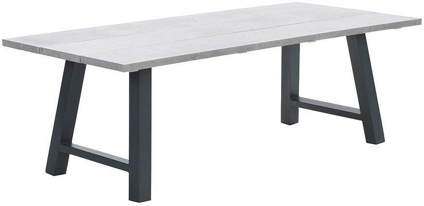 Garden Impressions Olympus tafel 220x100 cm carbon black grey teak look